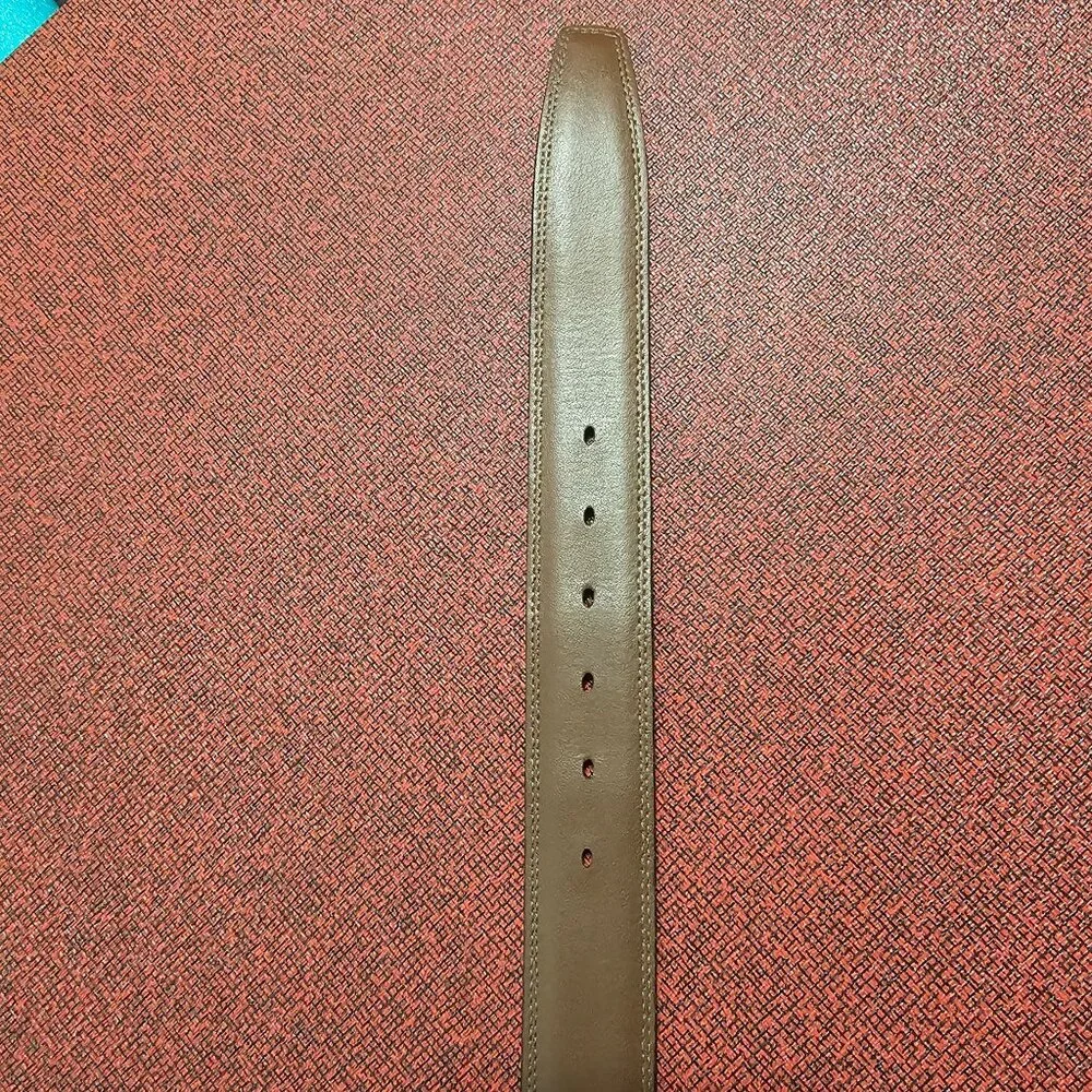 Torino Aniline Kipskin Dress Belt Brown 42 Office Preppy Luxury Removable Buckle